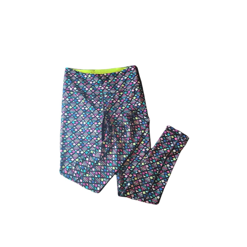 Victoria's Secret VSX Leggings Women Sz S Multicolor Geometric Athletic Crop